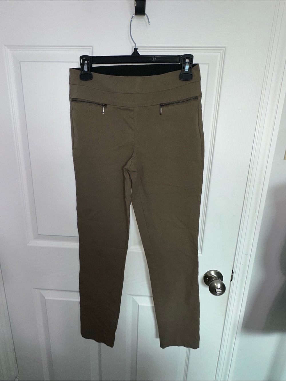 Candie's Olive Green Pull-On Pants with Black Waistband